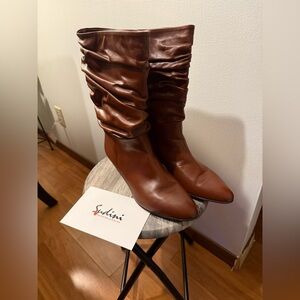VINTAGE WENDY1 CALF COGNAC BOOTS!
